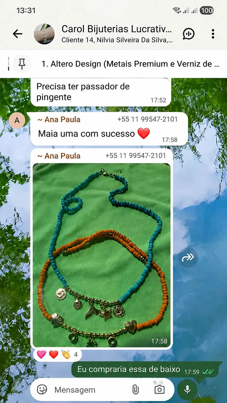 Depoimento de aluna